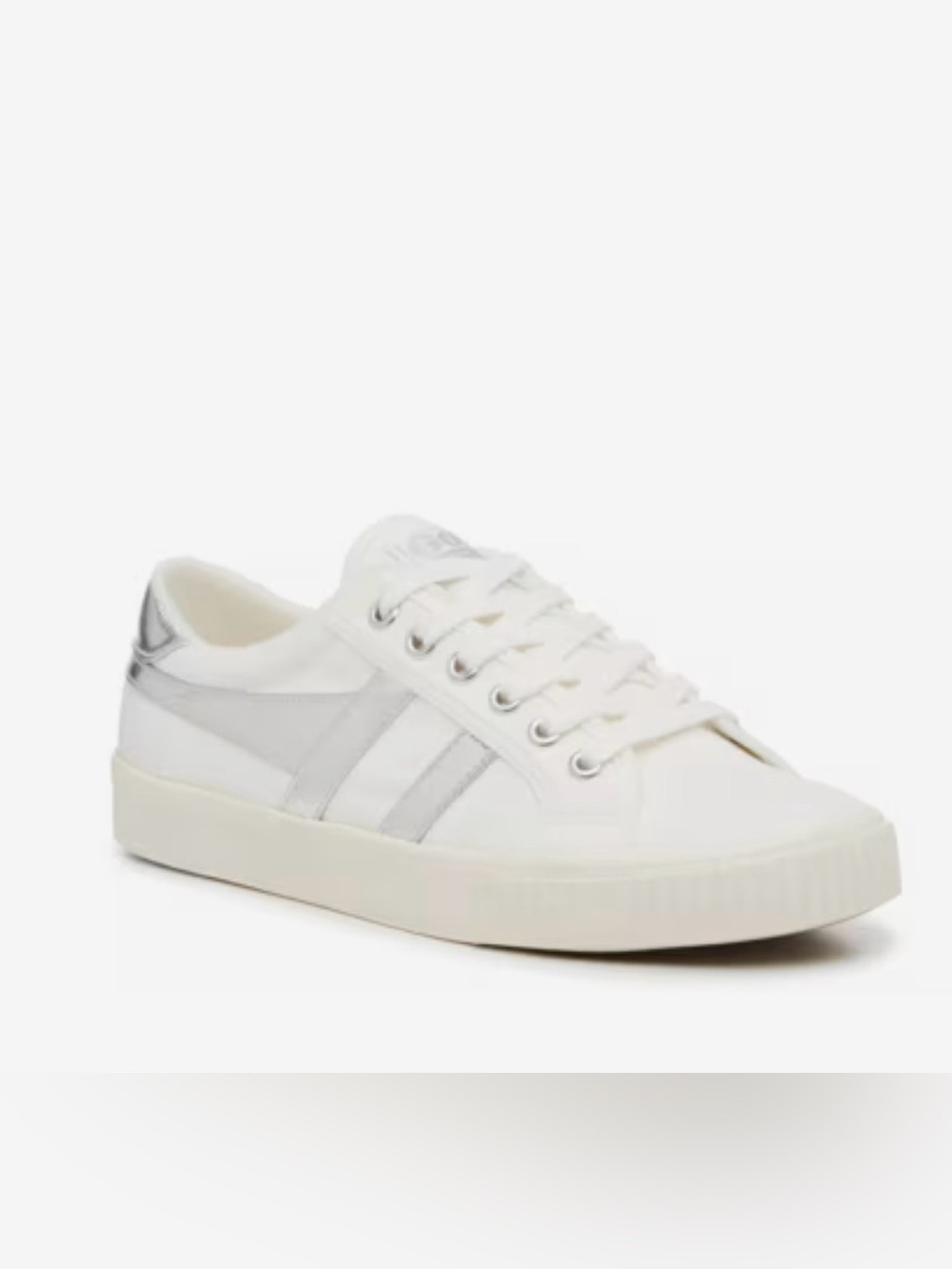 Gola-Tennis Mark Cox Sneaker Original Box Cloth Material - Color: White & Silver
